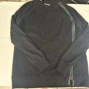 Vince Black Sweater XS – Full-Length Zipper Detail